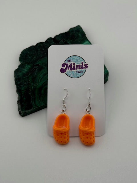 Croc Earrings Orange
