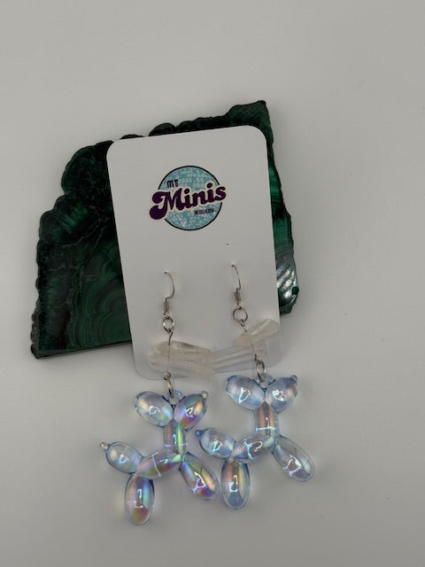 Balloon Dog and Crystal Earrings