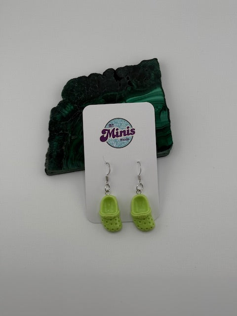 Croc Earrings Green