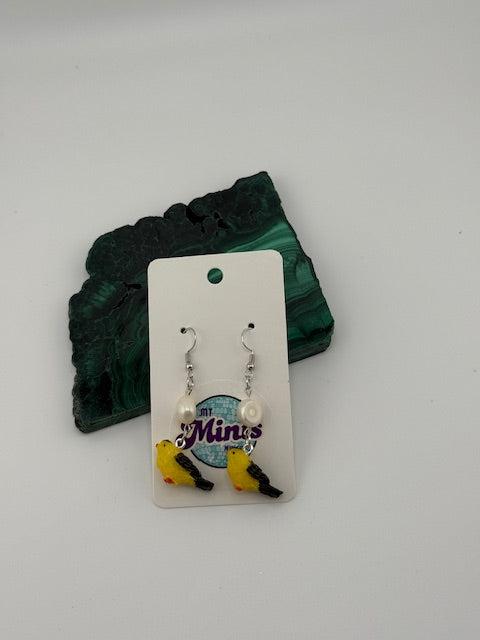 Finch Earrings with Pearls