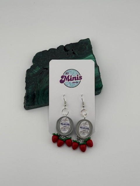 Cream Cheese and Strawberry Earring