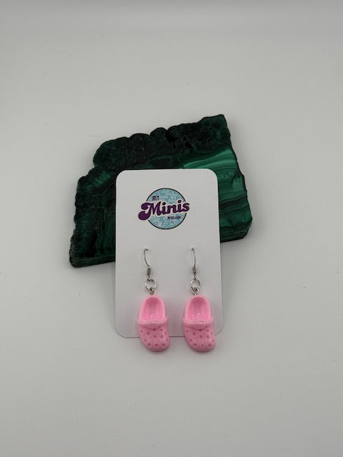 Croc Earrings Pink