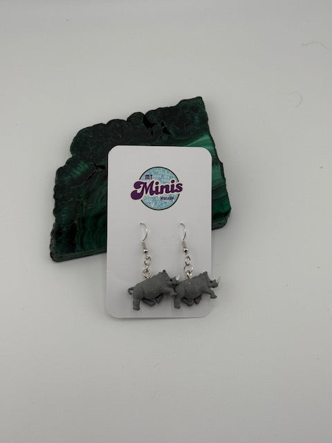 Rhino Earrings