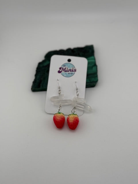 Strawberry Crystal Earrings