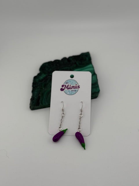 Eggplant Earrings