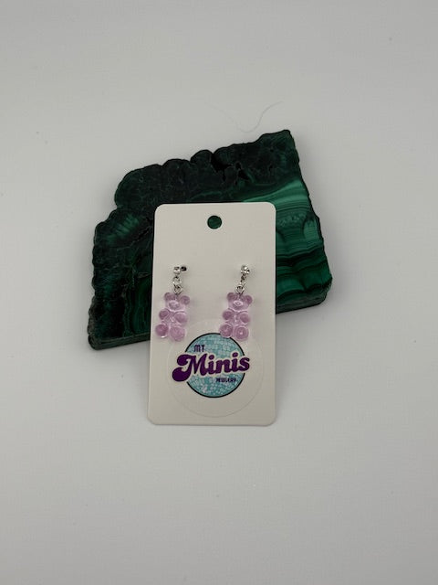Gummy Bear Stud Earrings Pink