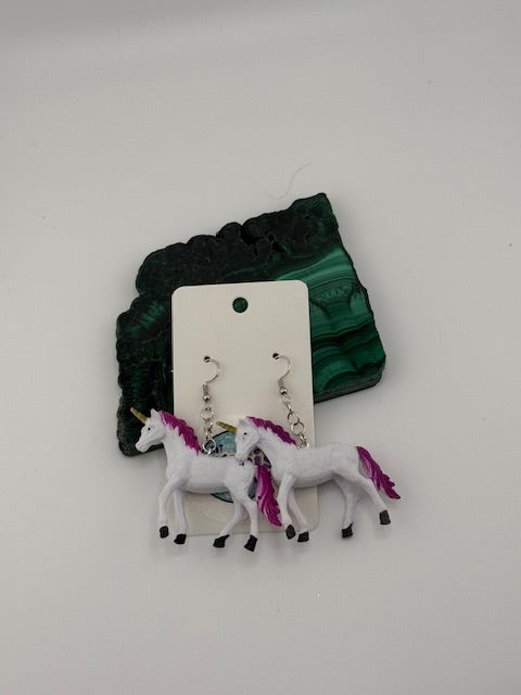 Unicorn Earrings Purple