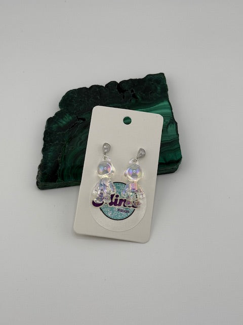Iridescent Astronaut Earrings