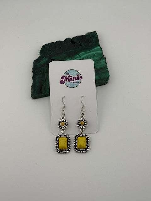Western Style Earrings Yellow