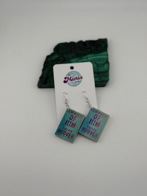 Colleen Hoover 'Reminders of Him' book Earrings