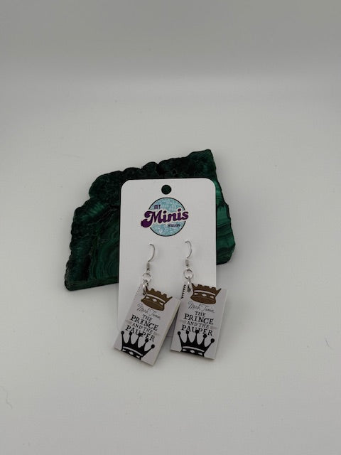Mark Twain Prince and the Pauper Book Earrings
